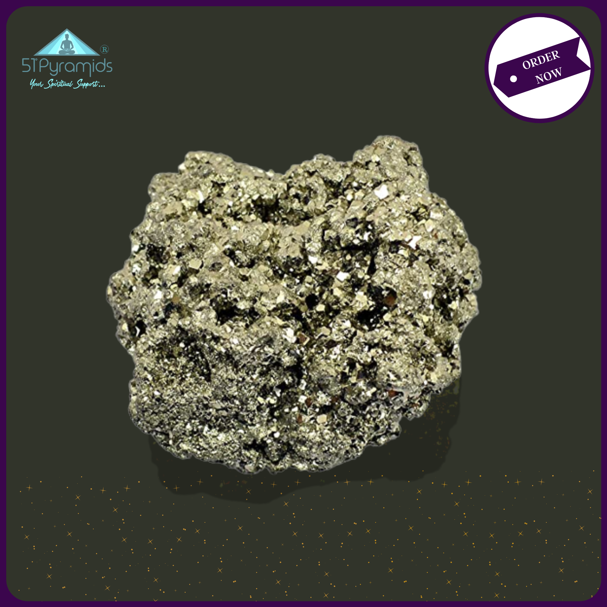 Pyrite Raw Crystal for Prosperity and Confidence Radiant Abundance - 0