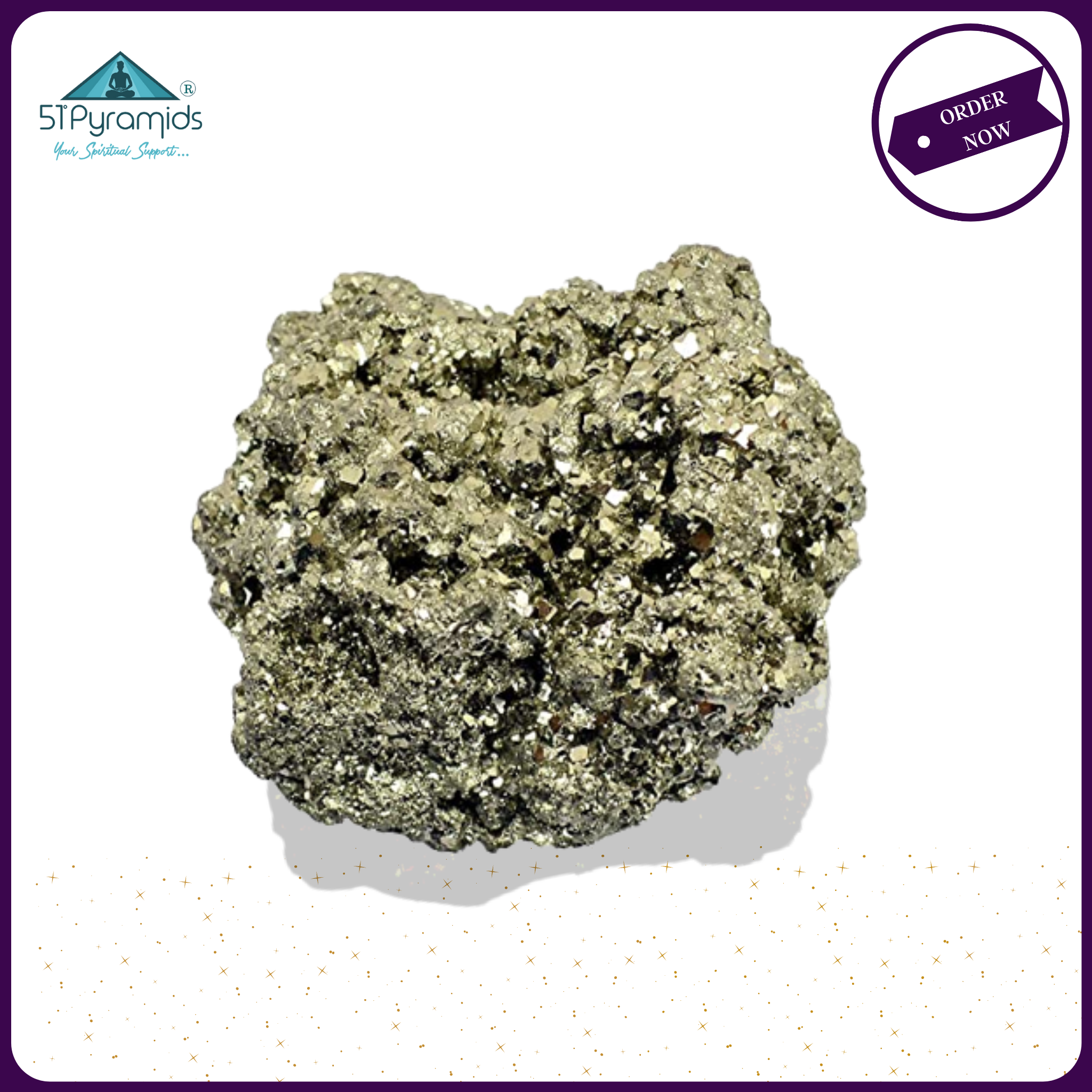 Pyrite Raw Crystal for Prosperity and Confidence Radiant Abundance