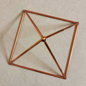 Copper Pyramid(Open Frame) 9inch Base for Meditation & Water & Vegetables Energizing - 0
