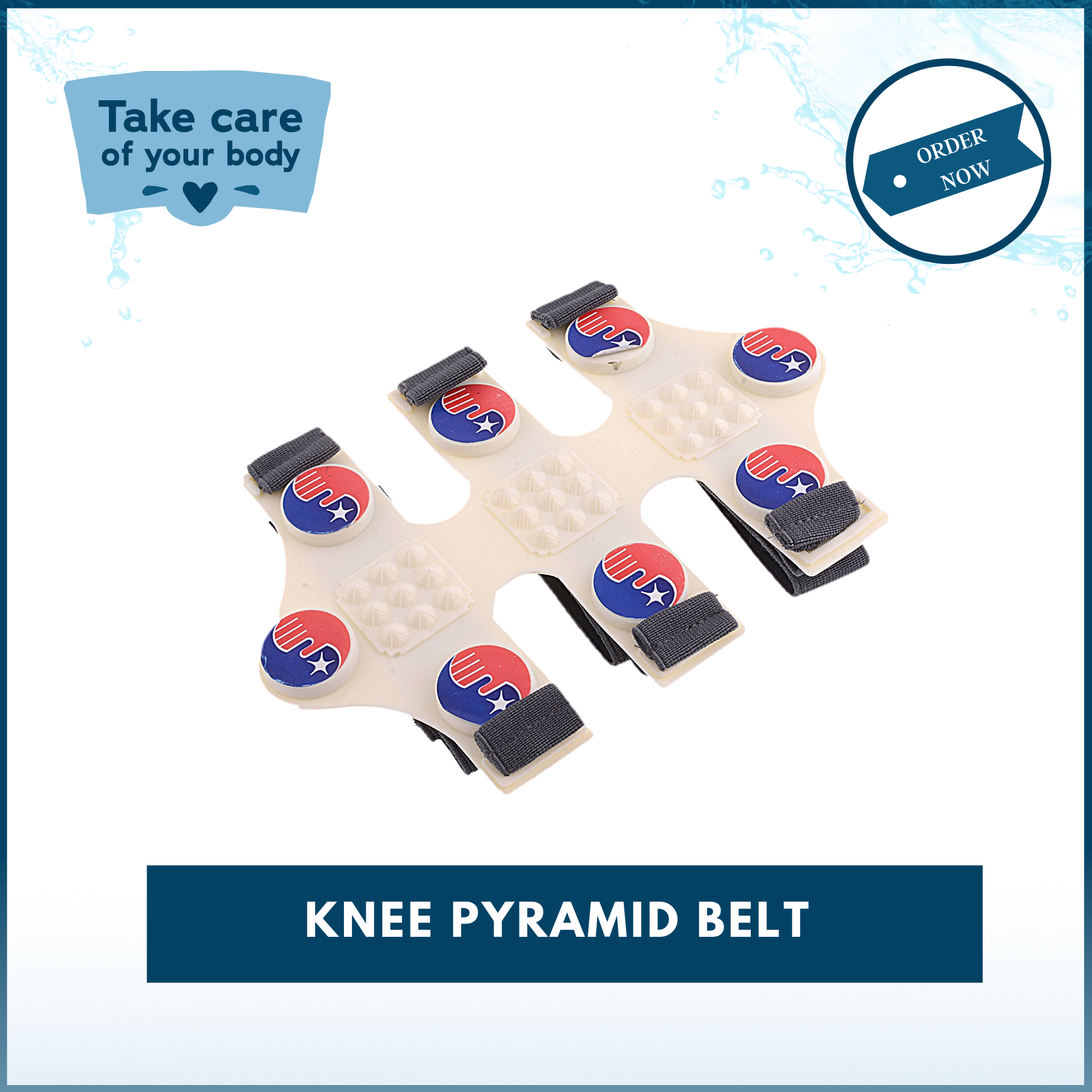 HealingCombo 2: Back & Belly Pyramid Belt + Knee Belt Pyramid For Knee & Back Healing