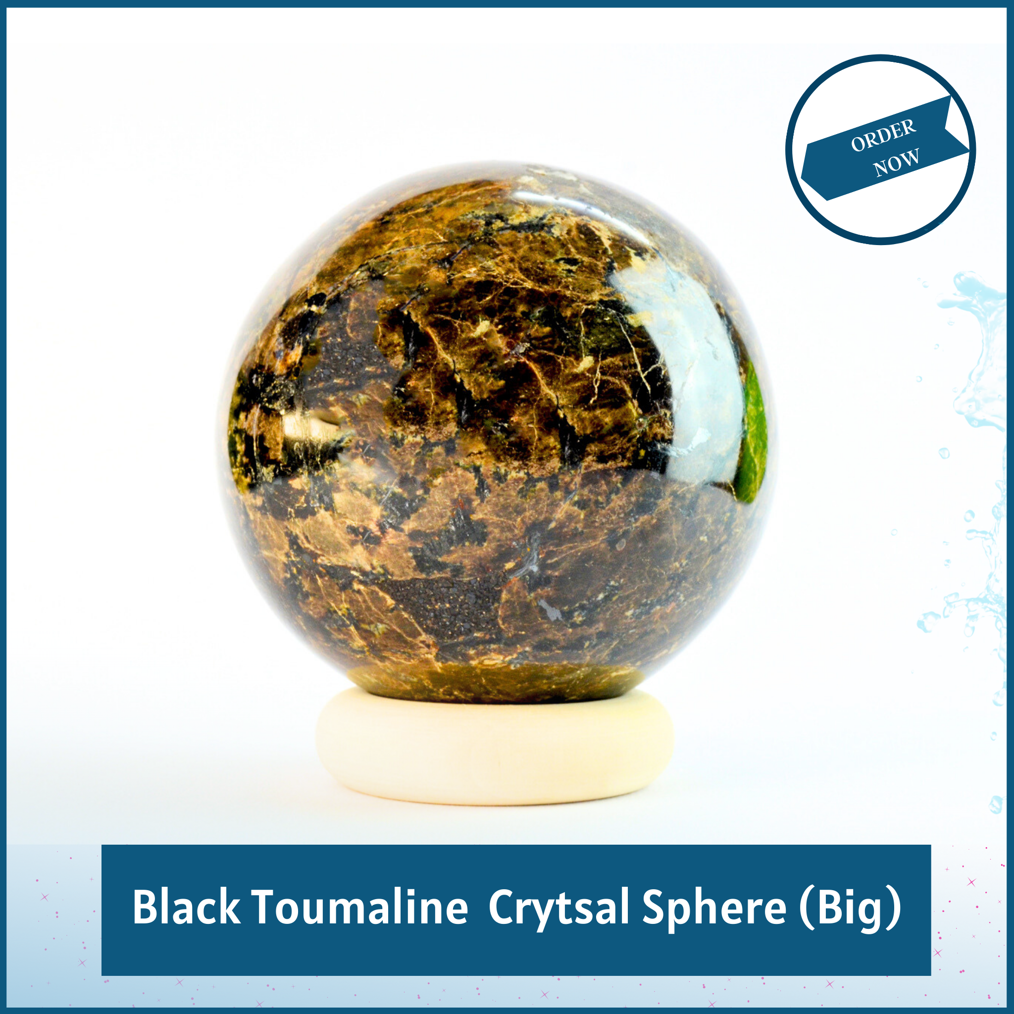 Harness the Power of Protection Black Tourmaline Crystal Sphere