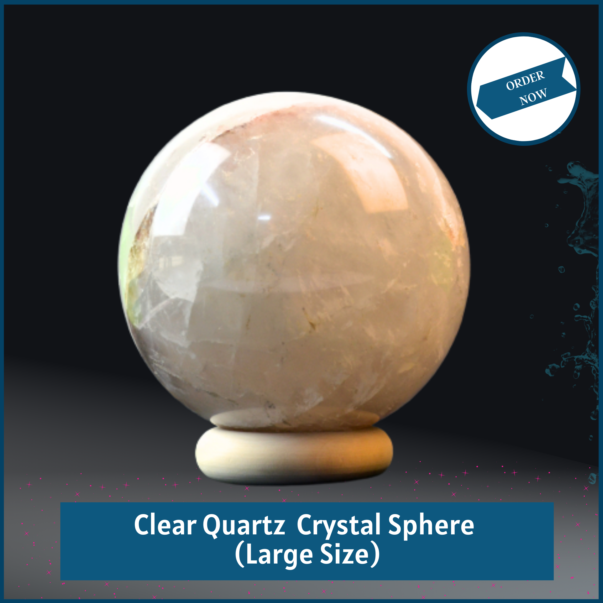 Clear Quartz Crystal Sphere ~ Universal Crystal (3kgs)