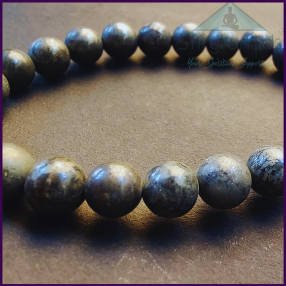 Pyrite Gold Crystal Stone Bracelet – Handcrafted Elegance for Strength & Abundance