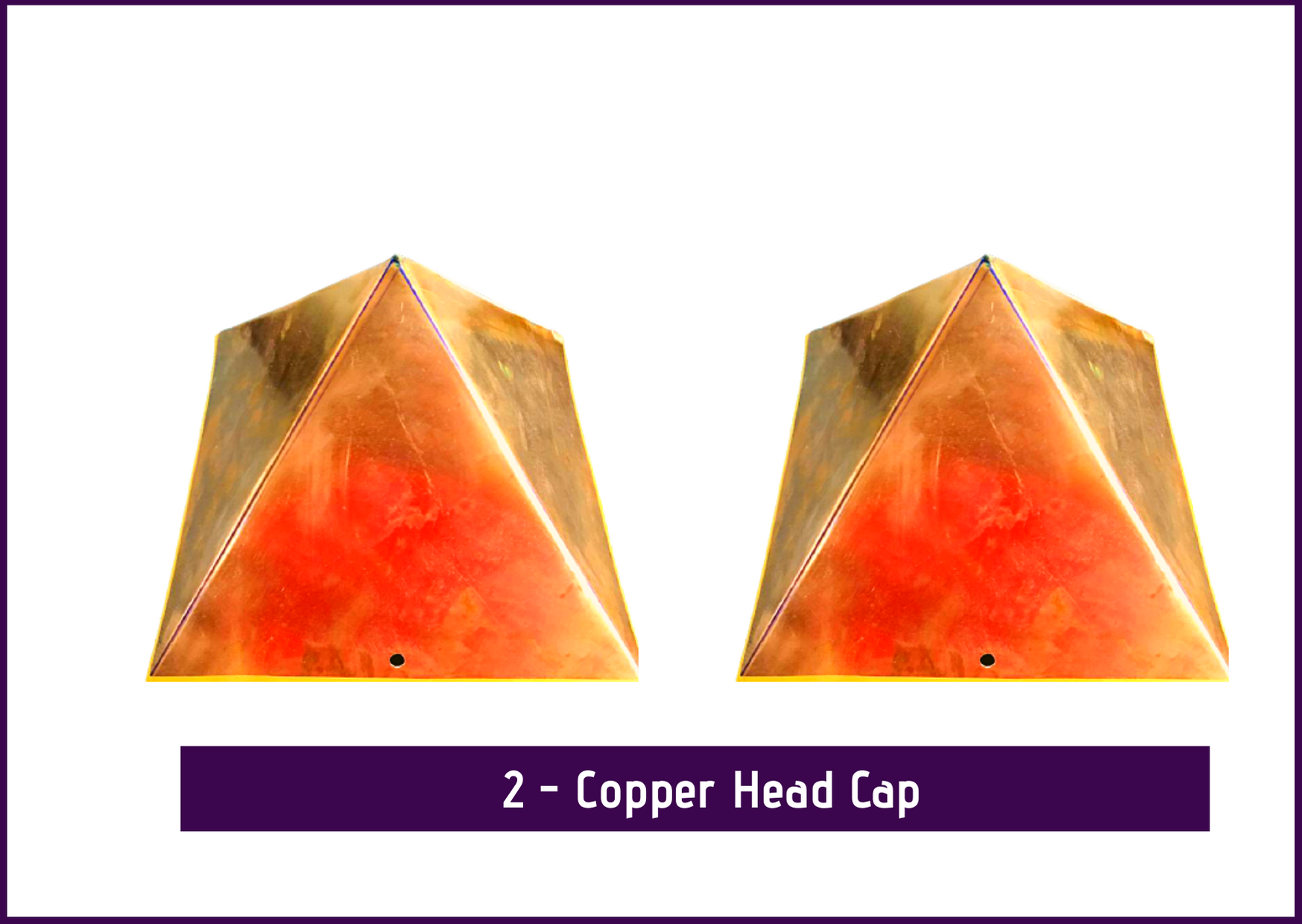Copper Pyramid Head Cap for Meditation