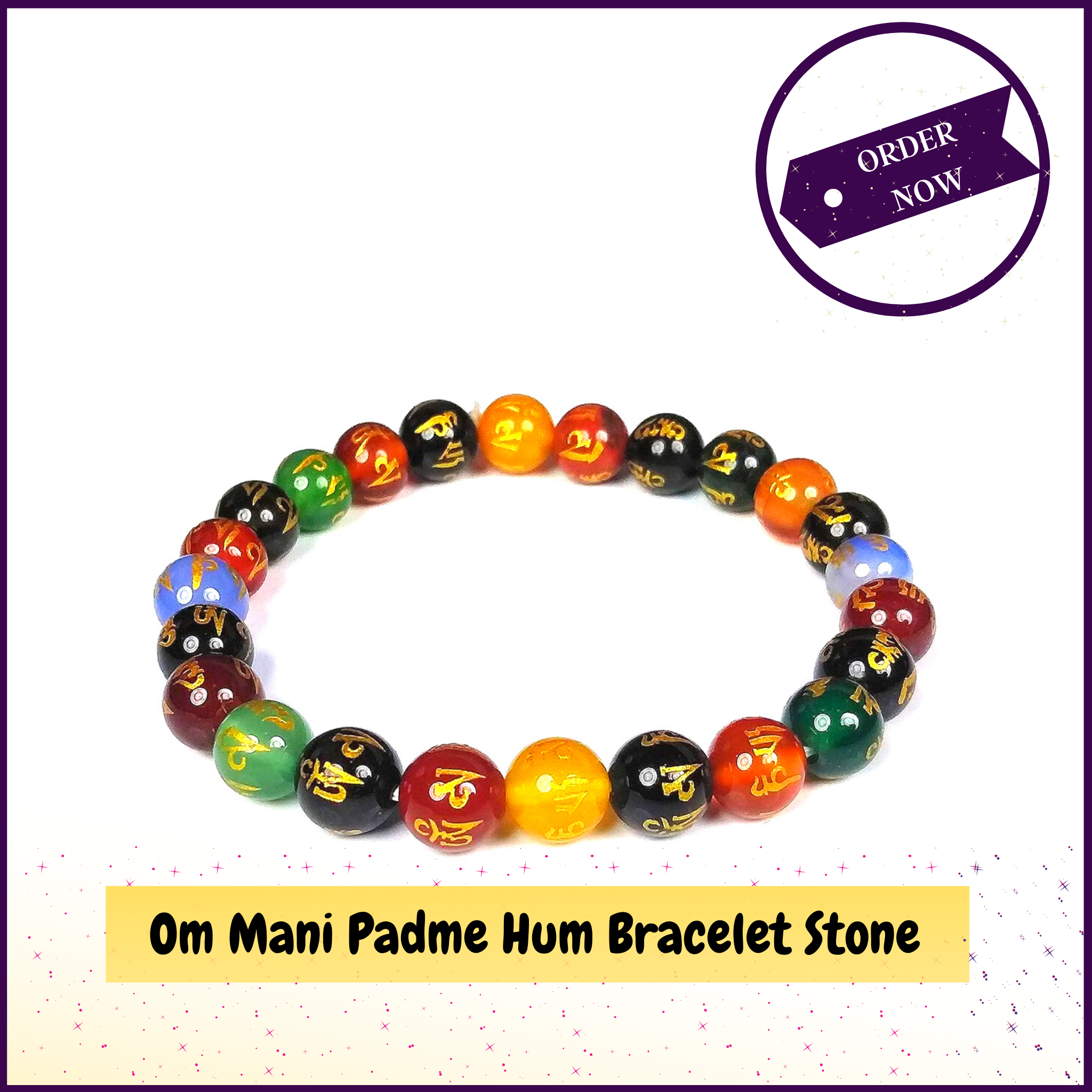 Om Mani Padme Hum Bracelet Crystal Helps Attain Enlightenment