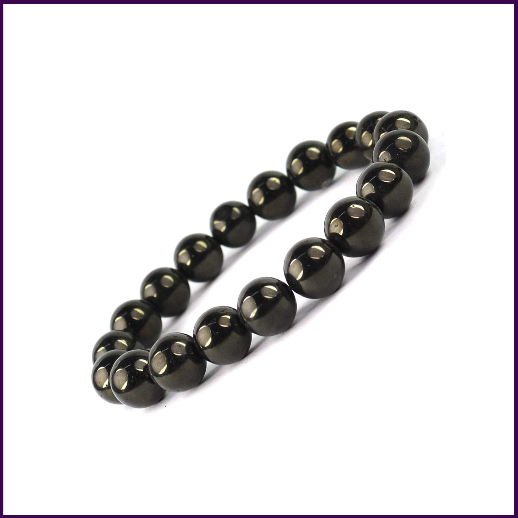 Natural Black Agate Crystal Bracelet For Students To Increase Focus, Courage & Success - 51pyramids