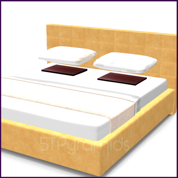 Set of 2 - Sleep Well Pillow Pyramid for Relaxed Fearless Sleep and Nightmare/Haunting Free Dreams - 51pyramids