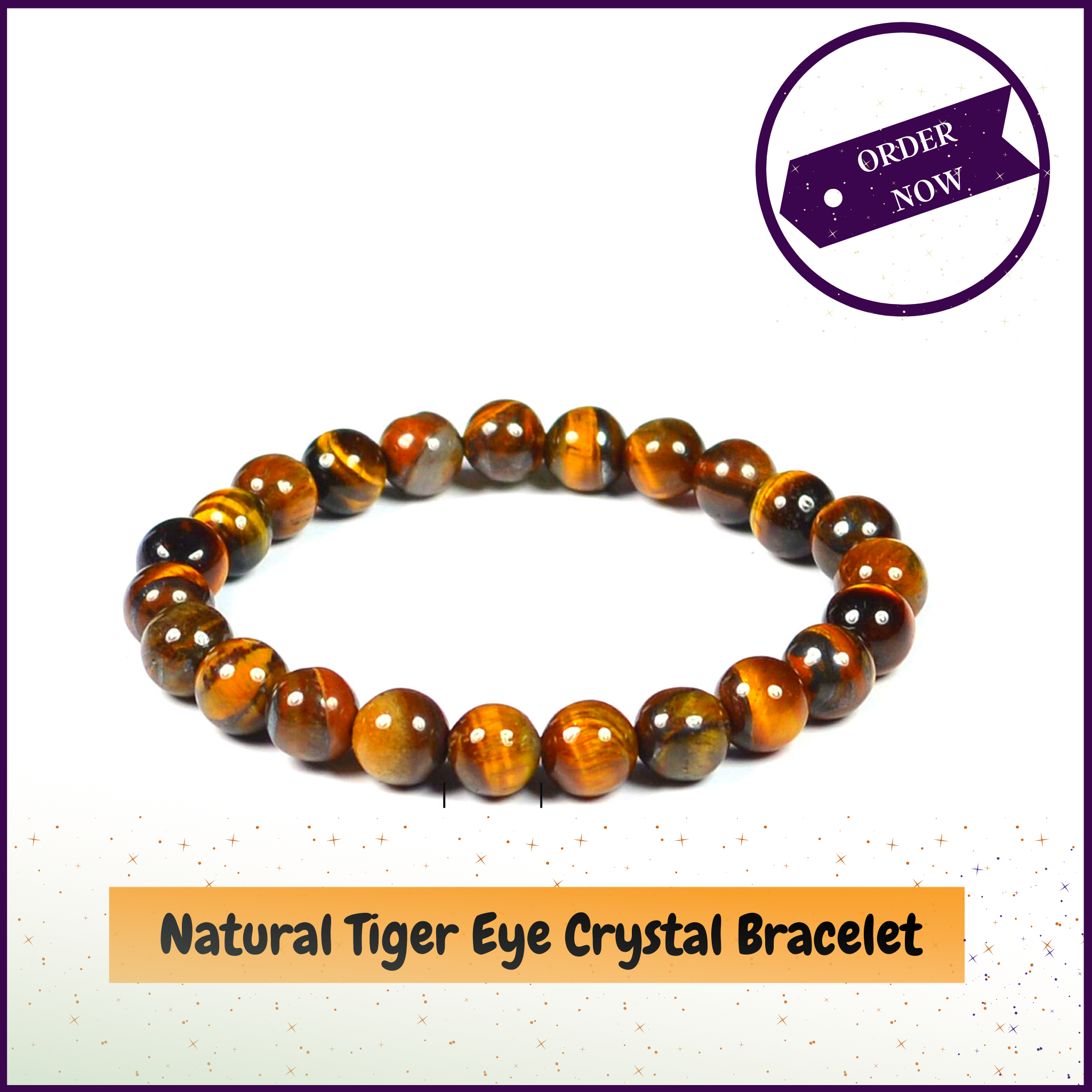 Tiger Eye Crystal Stone Bracelet For Third Eye Activation - 51pyramids
