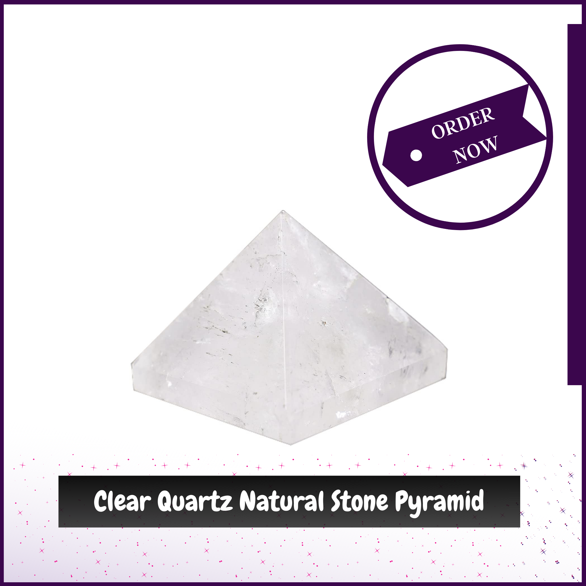Unlocking Children's Learning Potential with Clear Quartz Pyramid(2inch Base) for Children's Education