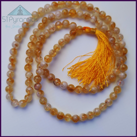 Citrine Mala Beads (108) – Radiant Tool for Abundance & Positive Energy Meditation