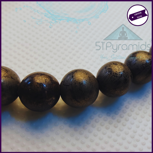 Pyrite Gold Crystal Stone Bracelet – Handcrafted Elegance for Strength & Abundance