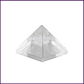 Unlocking Children's Learning Potential with Clear Quartz Pyramid(2inch Base) for Children's Education - 0