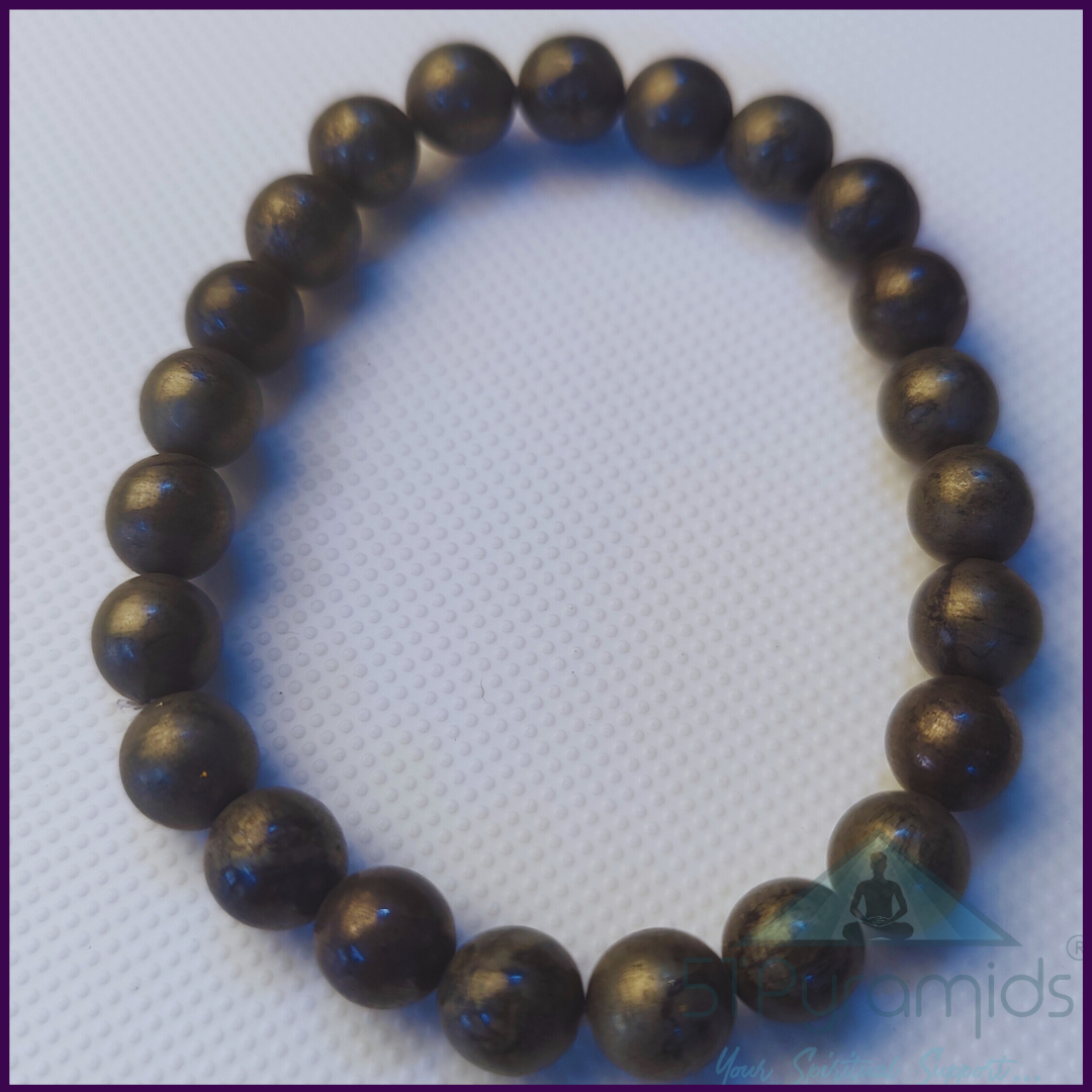 Pyrite Gold Crystal Stone Bracelet – Handcrafted Elegance for Strength & Abundance-4