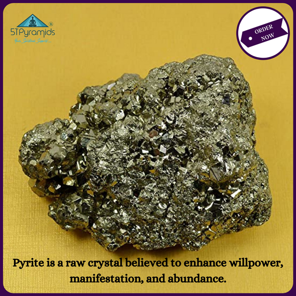 Pyrite Raw Crystal for Prosperity and Confidence Radiant Abundance