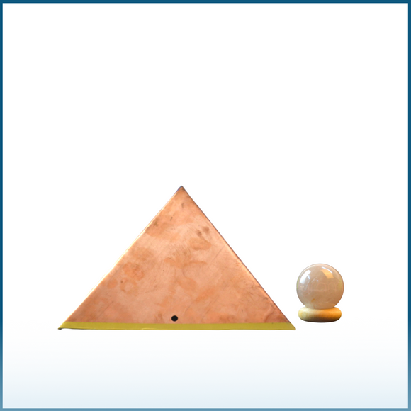 Meditation Combo - Copper Pyramid Head Cap + Smoky Quartz Crystal Sphere for Deep State of Meditation