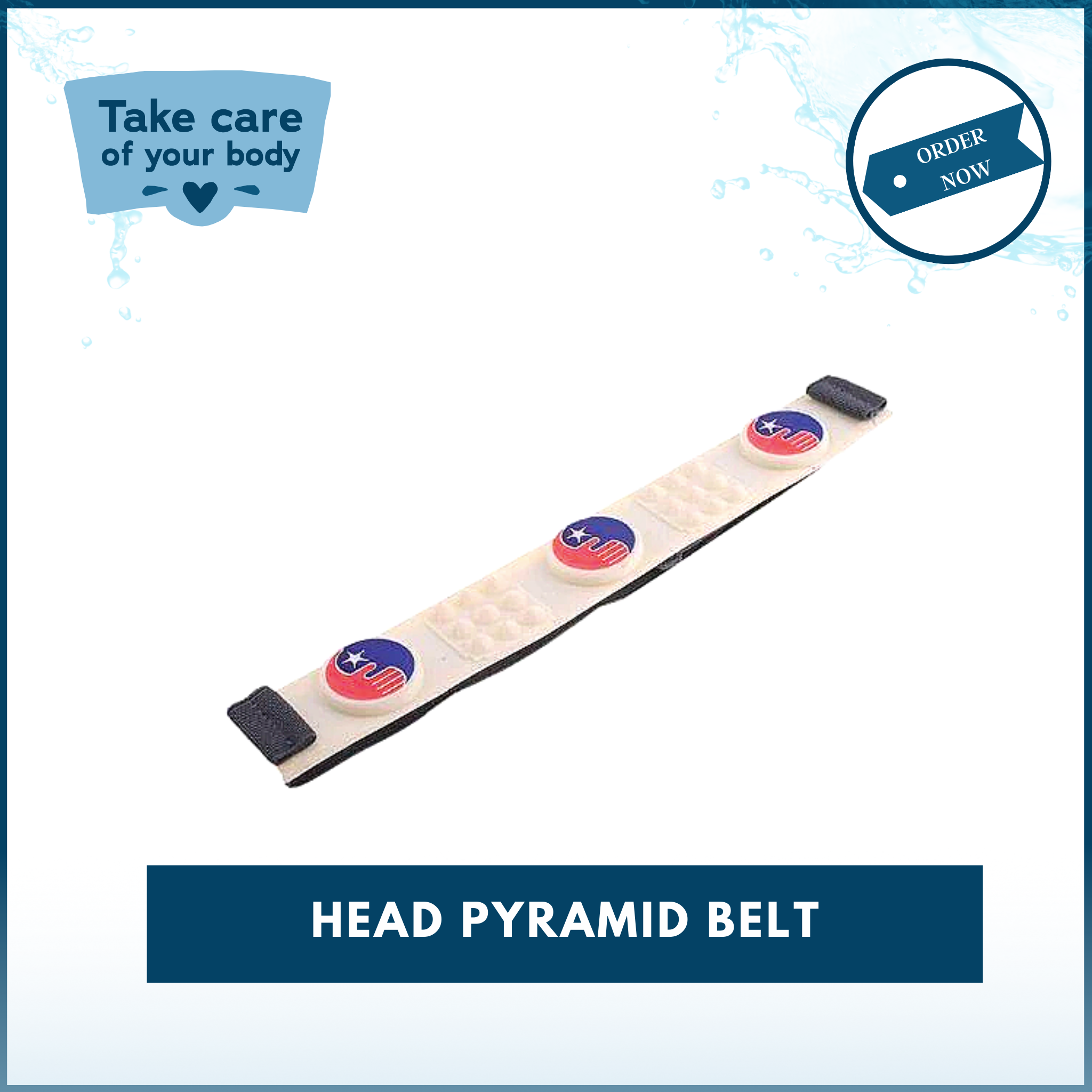 Head Belt With Copper Pyramid Power For Healing & Relaxation - Set of 2