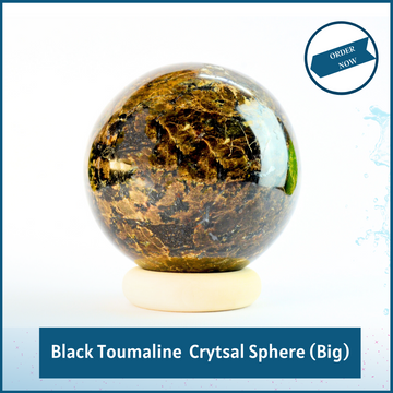 Harness the Power of Protection: Black Tourmaline Crystal Sphere (Large Size)