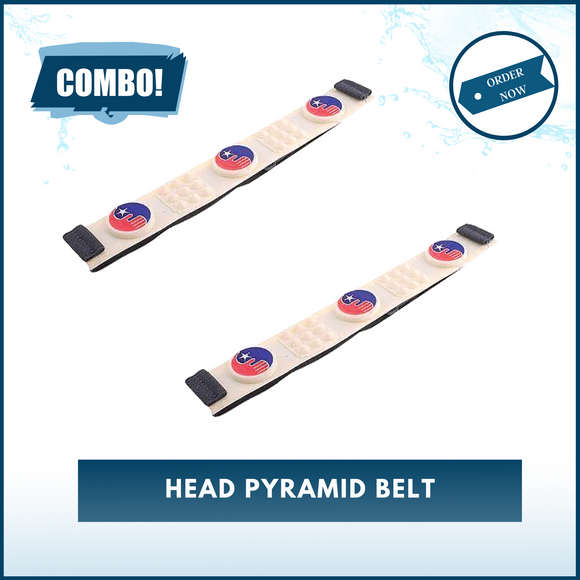 Head Belt With Copper Pyramid Power For Healing & Relaxation - Set of 2