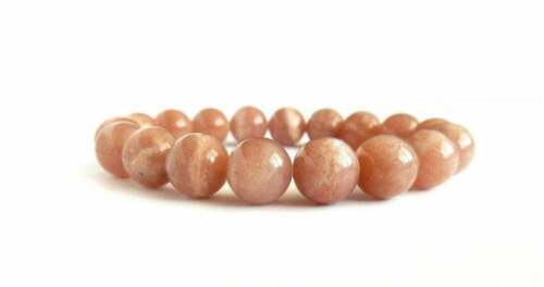 Peach  Moon Stone Crystal Bracelet