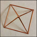 Copper Pyramid(Open Frame) 9inch Base for Meditation & Water & Vegetables Energizing-1