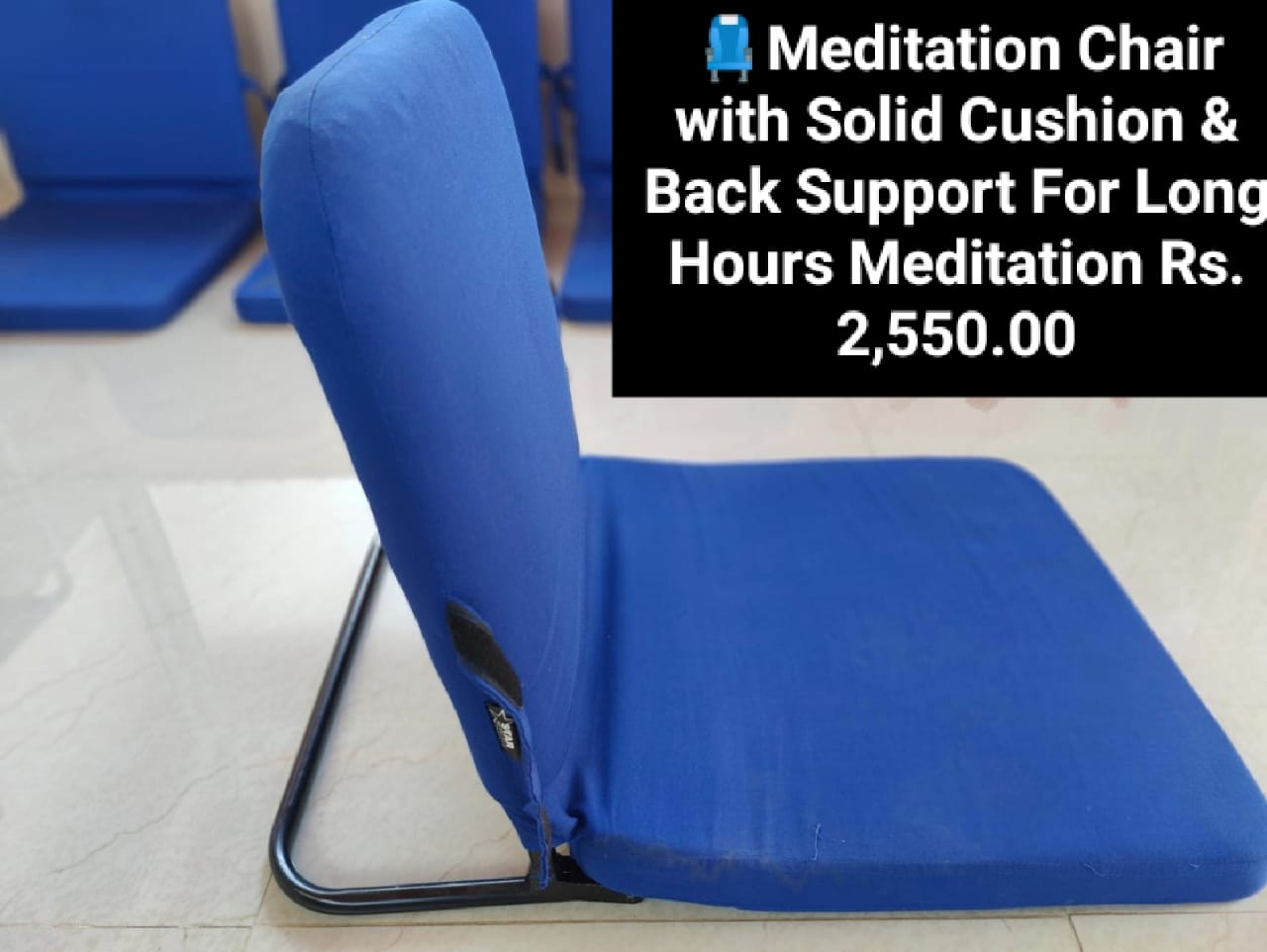 Meditation Chair with Solid Cushion & Back Support For Long Hours Meditation