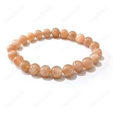 Peach  Moon Stone Crystal Bracelet