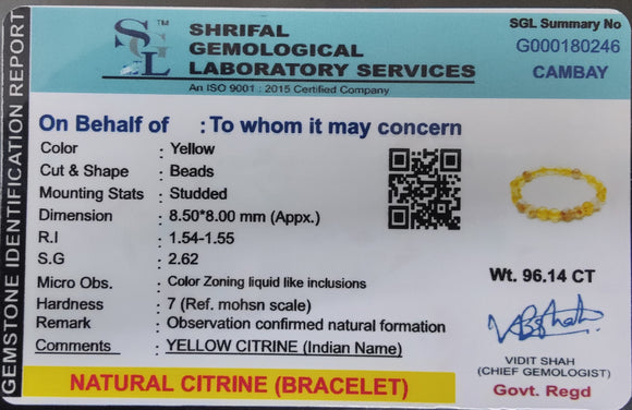 Citrine Bracelet – Handcrafted Elegance for Abundance & Positive Vibrations