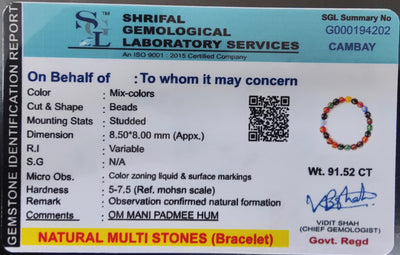 Om Mani Padme Hum Bracelet Crystal Helps Attain Enlightenment - 0