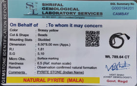 Pyrite Gold Mala Beads (108) – Empowering Meditation & Manifestation Tool - 0