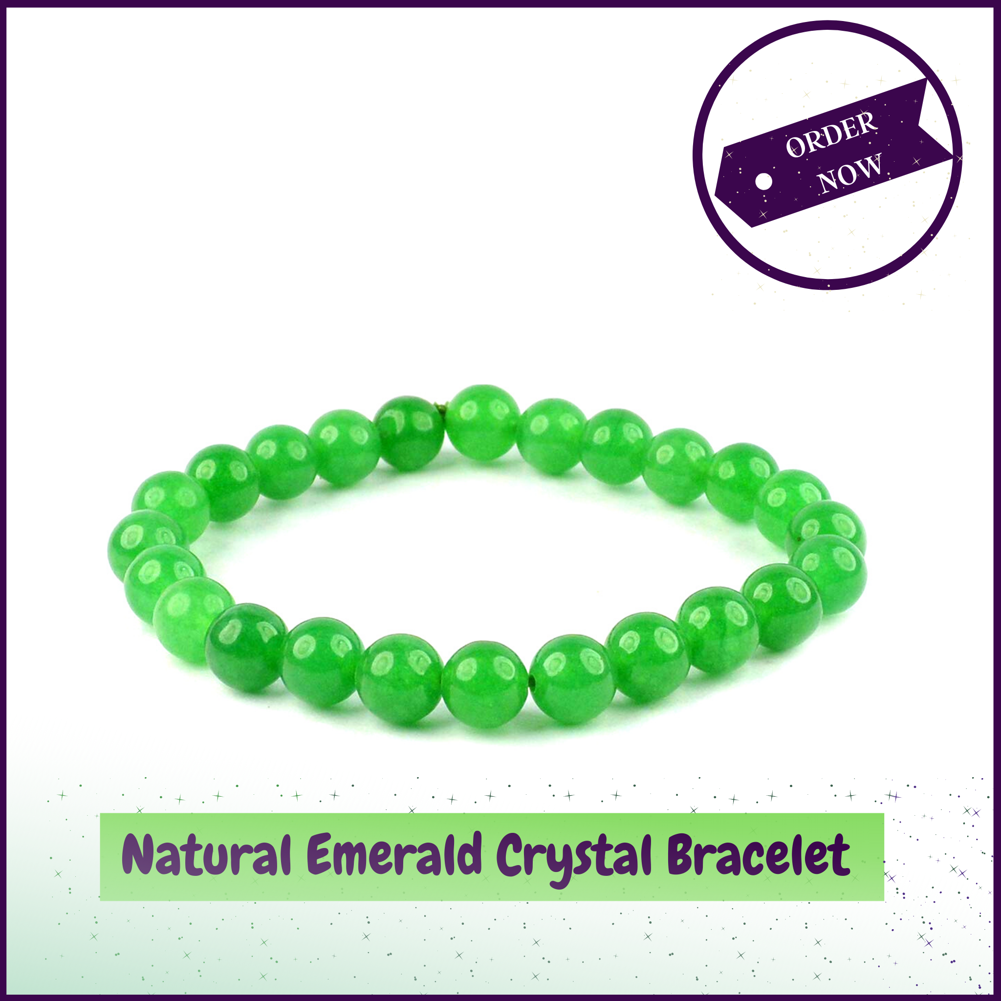 Emerald Bracelet Crystal For Enhancing Clairvoyance & Psychic Abilities - 51pyramids