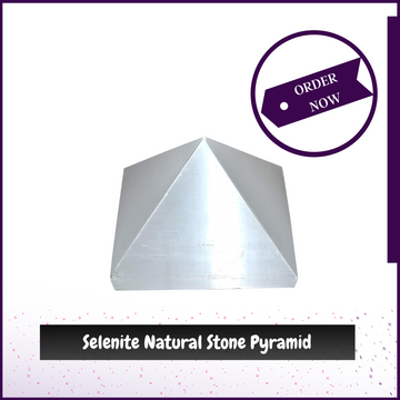 Selenite Pyramid Stone(2inch) for Students For Scoring Good Marks In Exams - 51pyramids