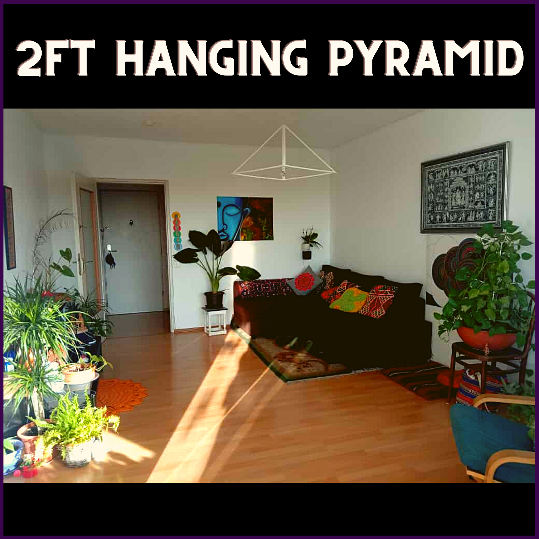 Light Weight Pyramid(Hanging) for Regular Meditation(Plastic) - 2FT X 2FT - 51pyramids