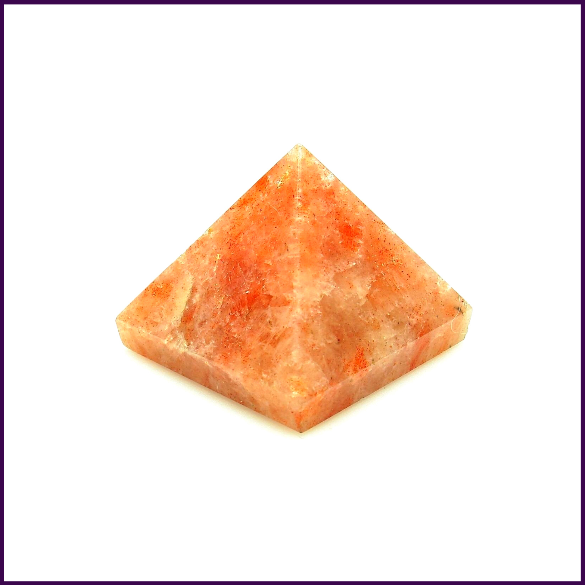 Natural Sunstone Pyramid Crystal Stone Pyramid (2inch) Brings Clarity in Life - 51pyramids