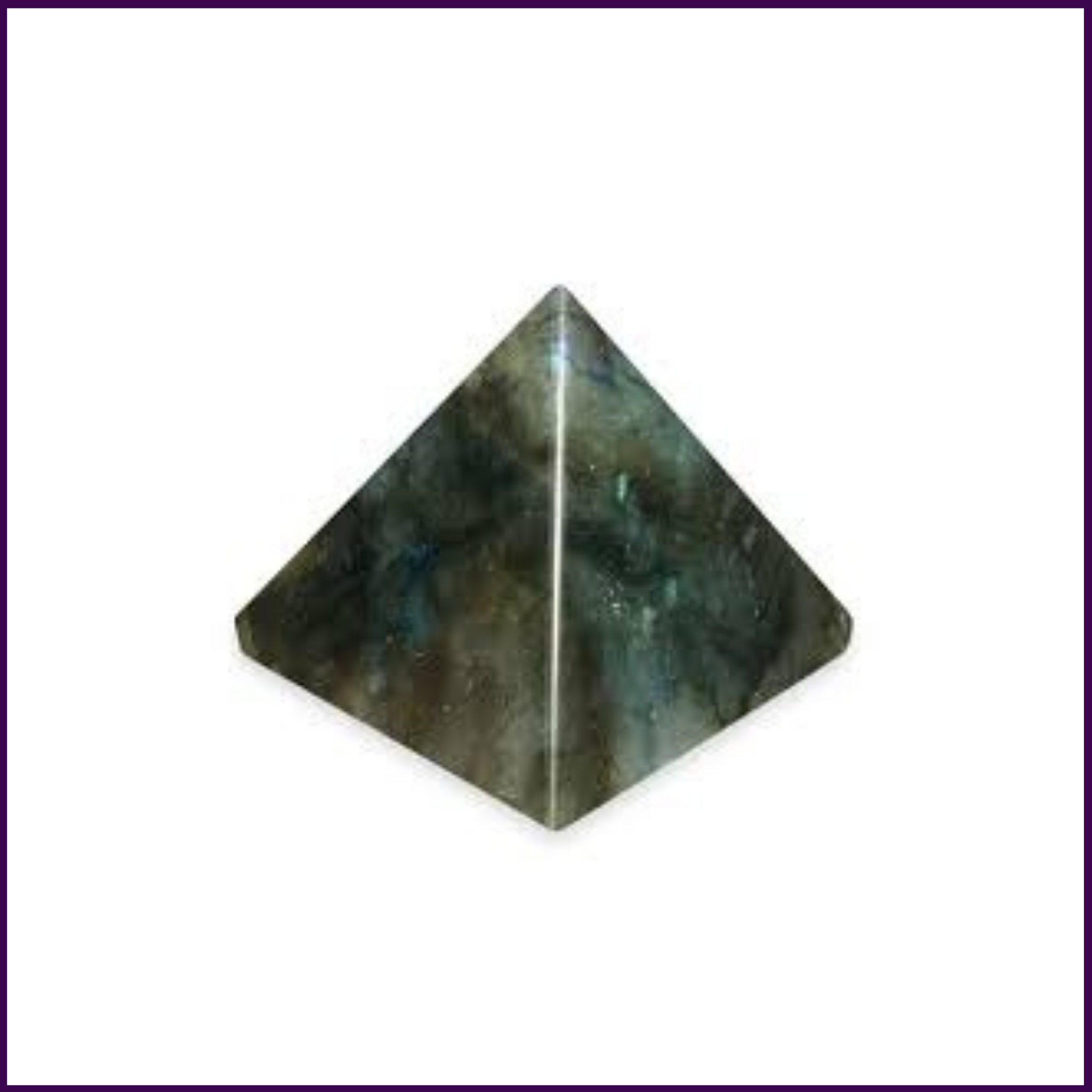 Labradorite Pyramid Stone(2inch) for Karma Clearance & Third-Eye Activation - 51pyramids