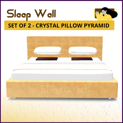 Set of 2 - Sleep Well Pillow Pyramid for Relaxed Fearless Sleep and Nightmare/Haunting Free Dreams - 51pyramids