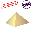 9inch MDF Wood Pyramid Head Cap for Meditation (Gold Painted) - 51pyramids