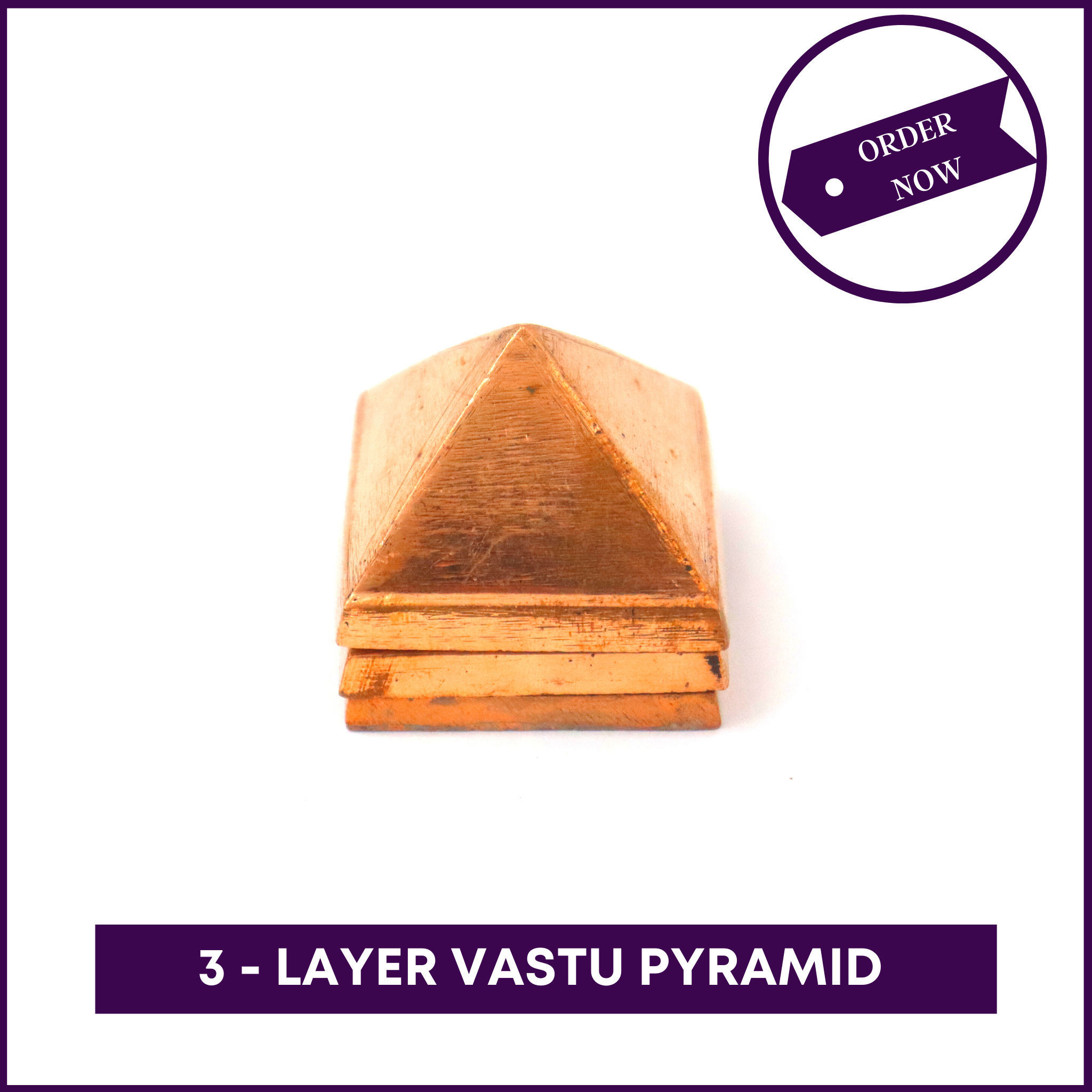 100% Pure Copper 3 Layer Pyramid | (1.5in x1.5in size) - 51pyramids