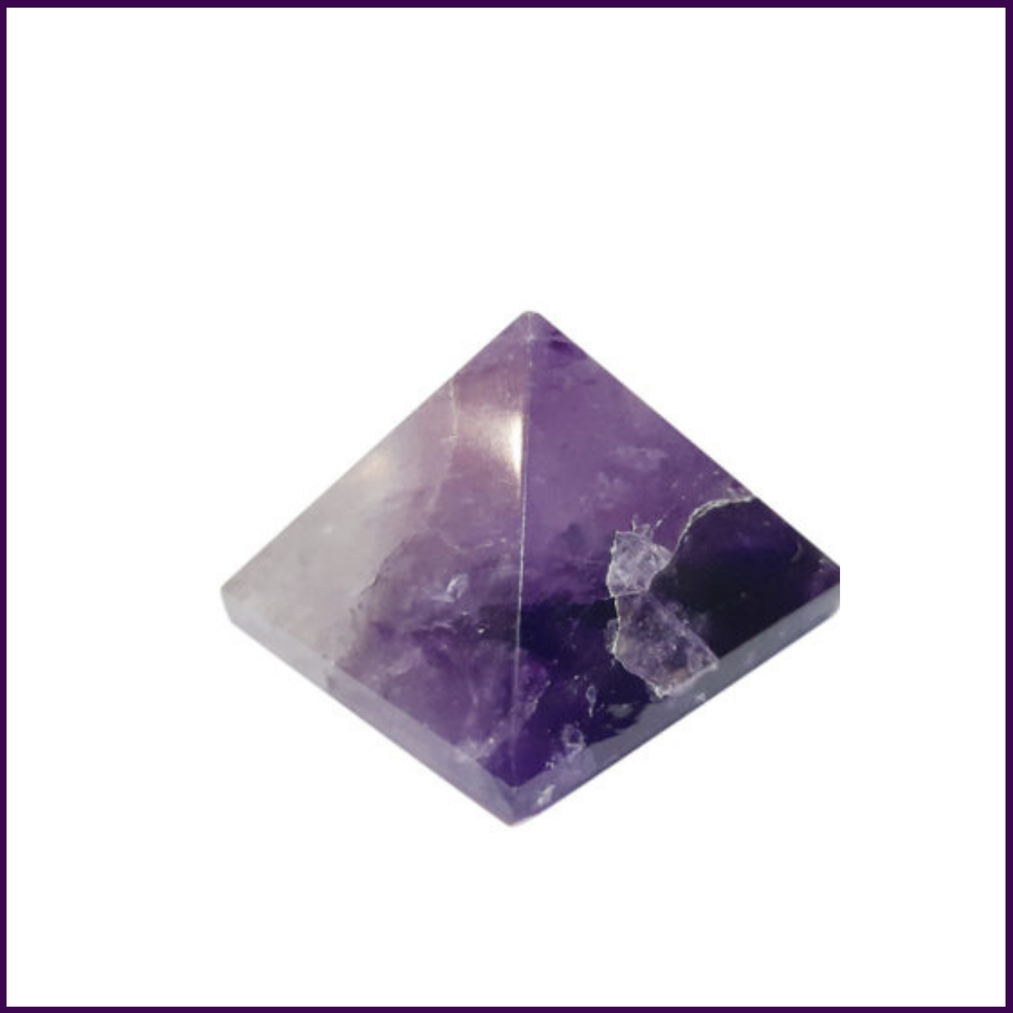 Purple Amethyst Pyramid Stone(2inch) for Body Cleansing & Physical Healing - 51pyramids