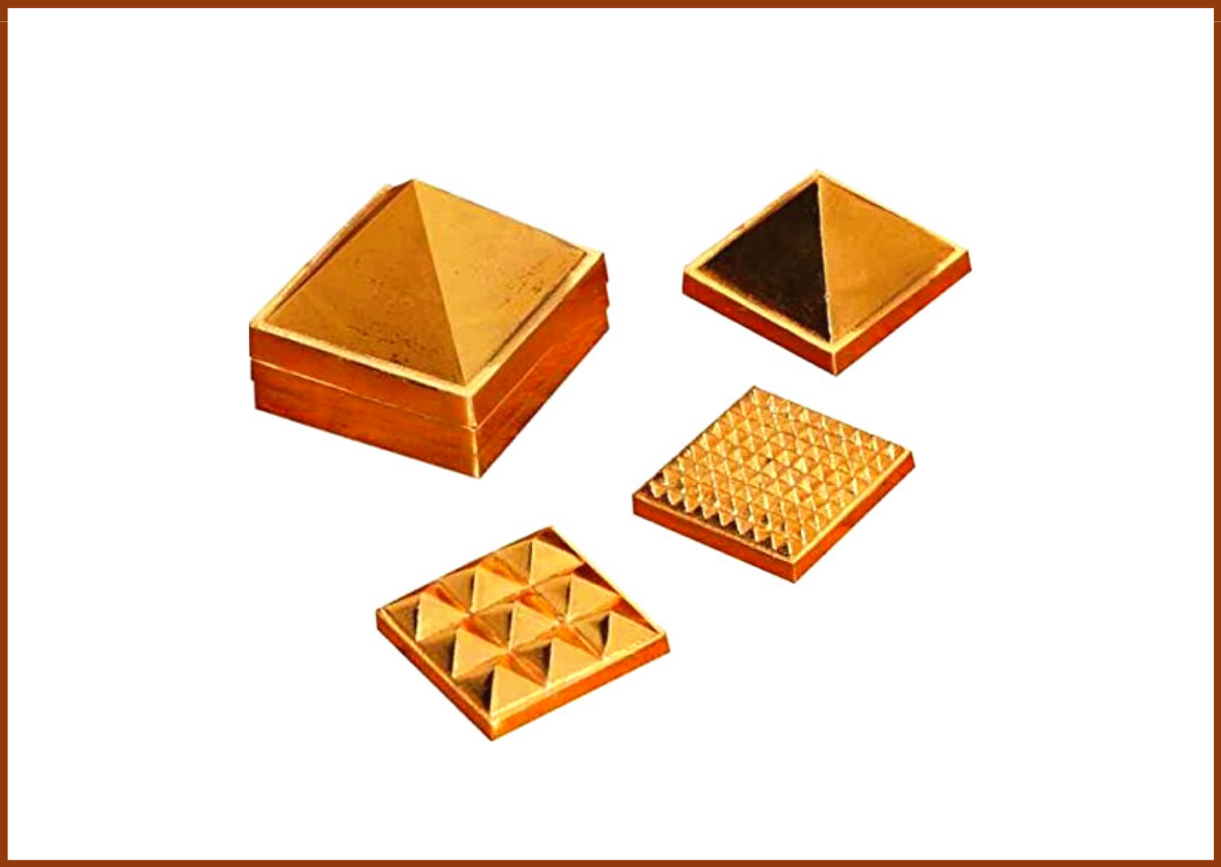 100% Pure Copper 3 Layer Pyramid | (1.5inchx1.5inch size) - 51pyramids