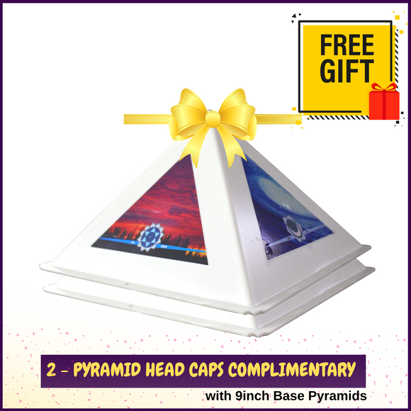 ENERGIZE YOUR HOME with 4 Corner Wood Pyramids (Rose Wood Painted) & 44 Natural Rough Stone Crystals - 51pyramids