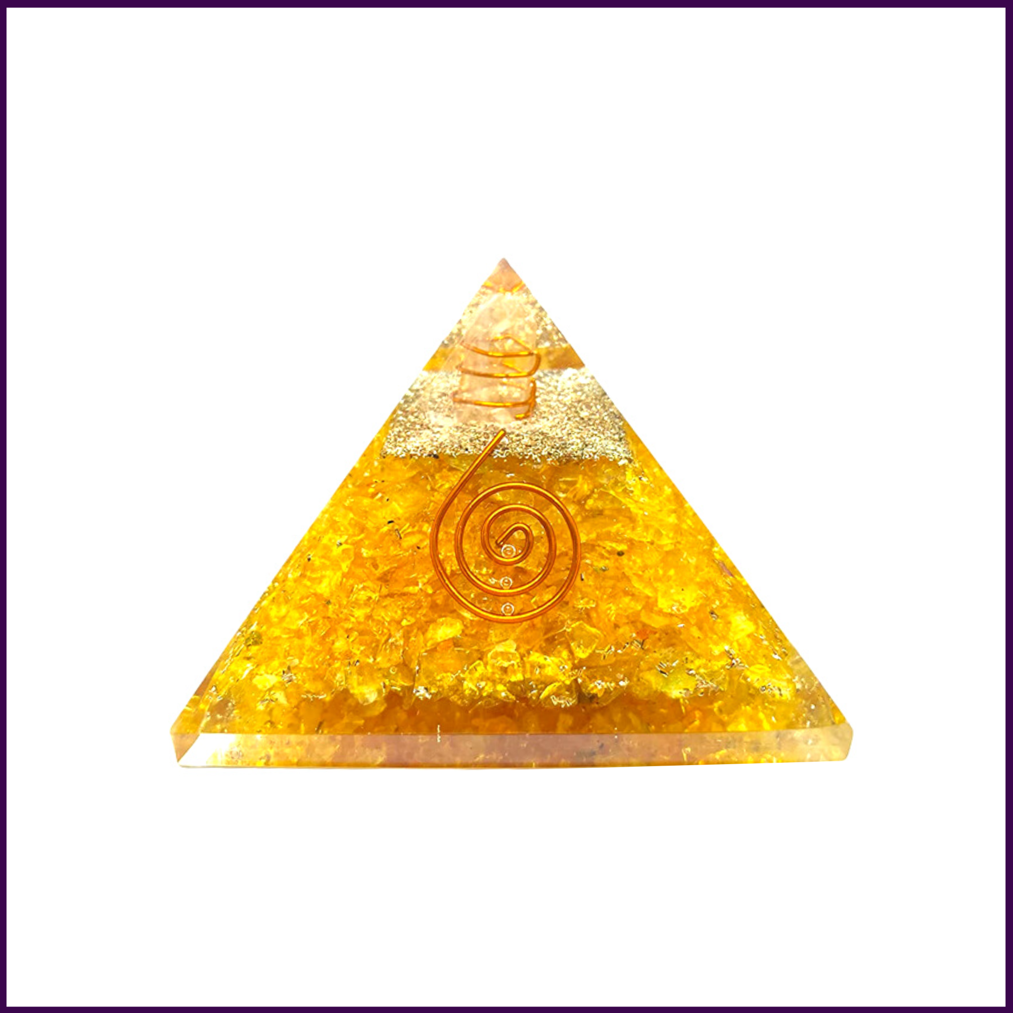Citrine Orgone Crystal Pyramid for Financial Success in Business Life - 51pyramids