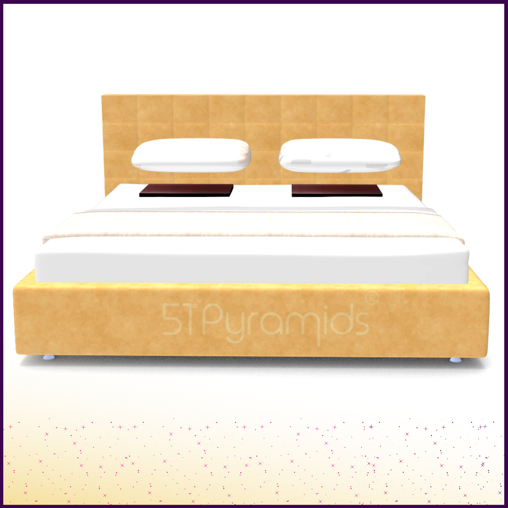 Set of 2 - Sleep Well Pillow Pyramid for Relaxed Fearless Sleep and Nightmare/Haunting Free Dreams - 51pyramids