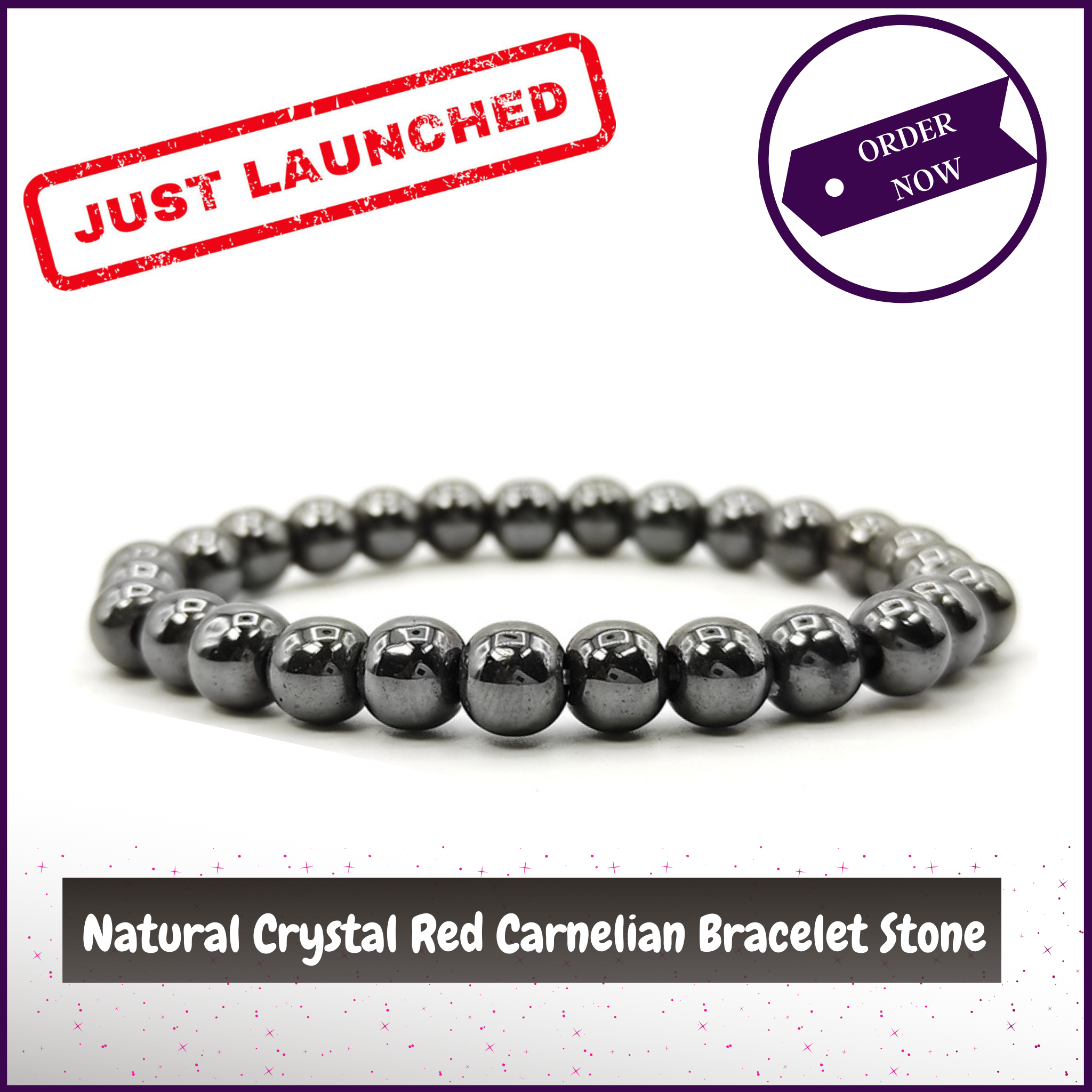 Hematite Bracelet Crystal Stimulates Confidence, Concentration and Focus for students - 51pyramids