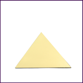Set of 4 - 6inch MDF Wood Pyramid Cap (Gold color painted) - For Four Corners of Your Home/Room - 51pyramids