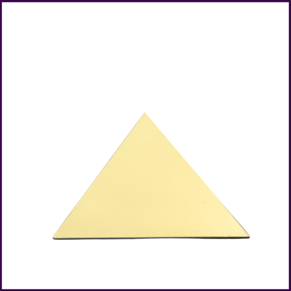 Set of 4 - 6inch MDF Wood Pyramid Cap (Gold color painted) - For Four Corners of Your Home/Room - 51pyramids