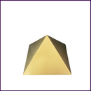 9inch MDF Wood Pyramid Head Cap for Meditation (Gold Painted) - 51pyramids
