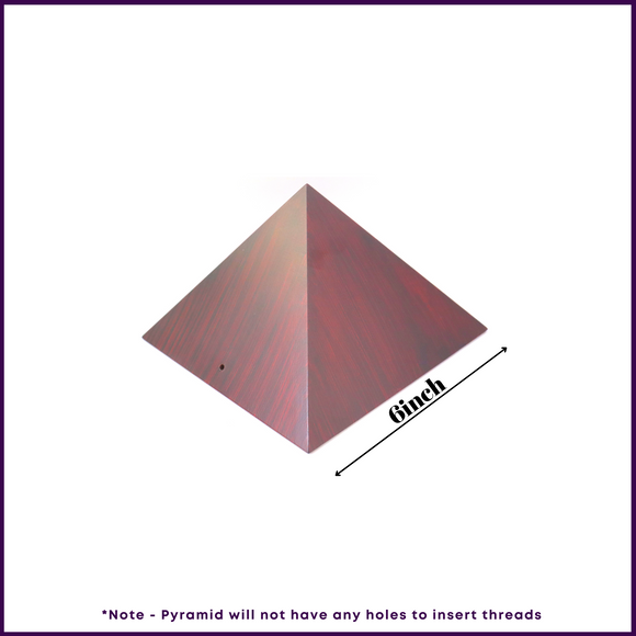 Set of 4 - 6inch MDF Wood Pyramid Cap (Rose-wood color painted) - For Four Corners of Your Home/Roo, - 51pyramids