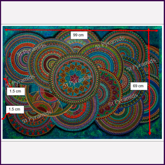 The Cosmic Picture by Madhu Gajjala | Mandala Wall Painting | Canvas - 51pyramids