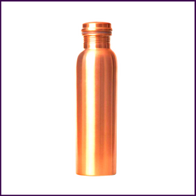 600ml - Copper Bottle 100% Pure Copper Ayurvedic Benefits Seamless 600ml: - 51pyramids
