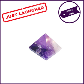 Portable Purple Amethyst Crystal Pyramid(10mm-12mm aprox) for facilitating out-of body experiences - 51pyramids